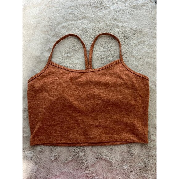 Offline By Aerie Recharge Tank Top M/M Rust Orange Heathered Lightweight - Picture 1 of 5